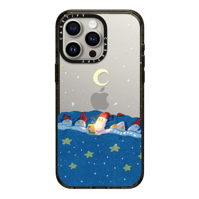 SSEBONG x CASETiFY iPhone 15 Pro Max ケース ブラック インパクトケース LATE NIGHT