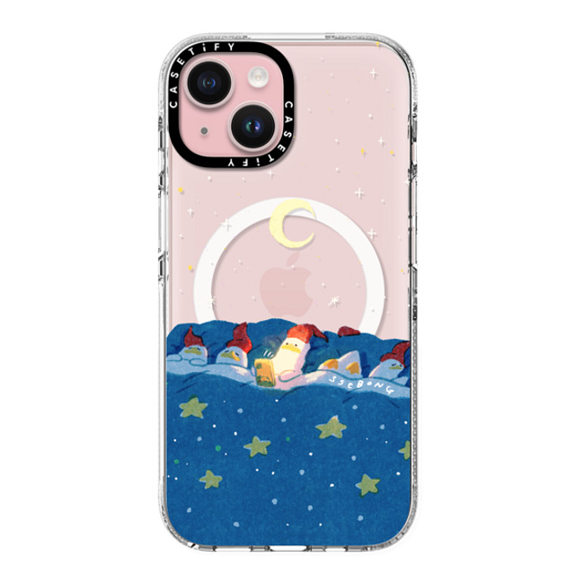 SSEBONG x CASETiFY iPhone 15 ケース クリア クリア ケース MagSafe対応 LATE NIGHT