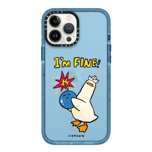 SSEBONG x CASETiFY iPhone 13 Pro Max Case Animal,Cartoon ベイビーブルー インパクトケース I'm fine thank you and you? Mother's Day SSEBONG x CASETiFY iPhone 13 Pro Max Case Animal,Cartoon ベイビーブルー インパクトケース I'm fine thank you and you? Mother's Day