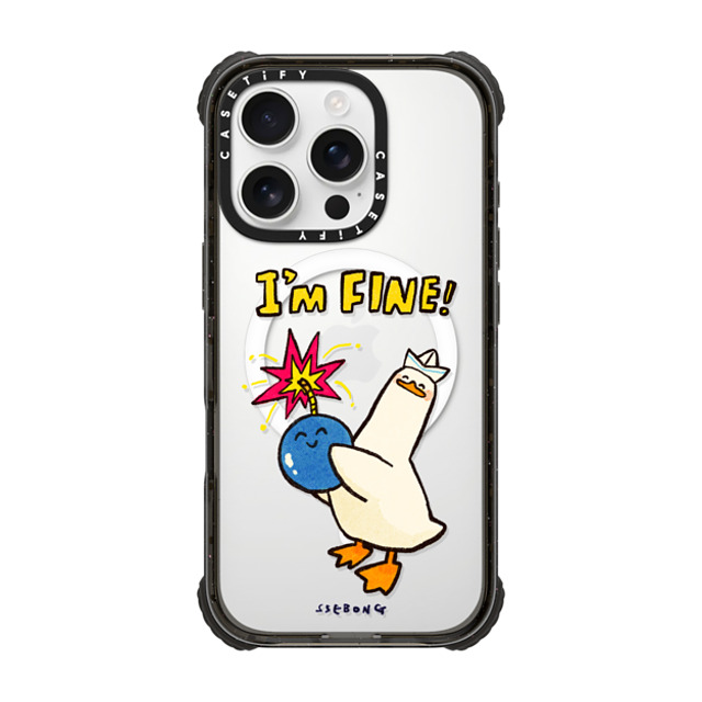 SSEBONG x CASETiFY iPhone 16 Pro Case Animal,Cartoon Black ウルトラ インパクトケース MagSafe 対応 I'm fine thank you and you? Back to School SSEBONG x CASETiFY iPhone 16 Pro Case Animal,Cartoon Black ウルトラ インパクトケース MagSafe 対応 I'm fine thank you and you? Back to School