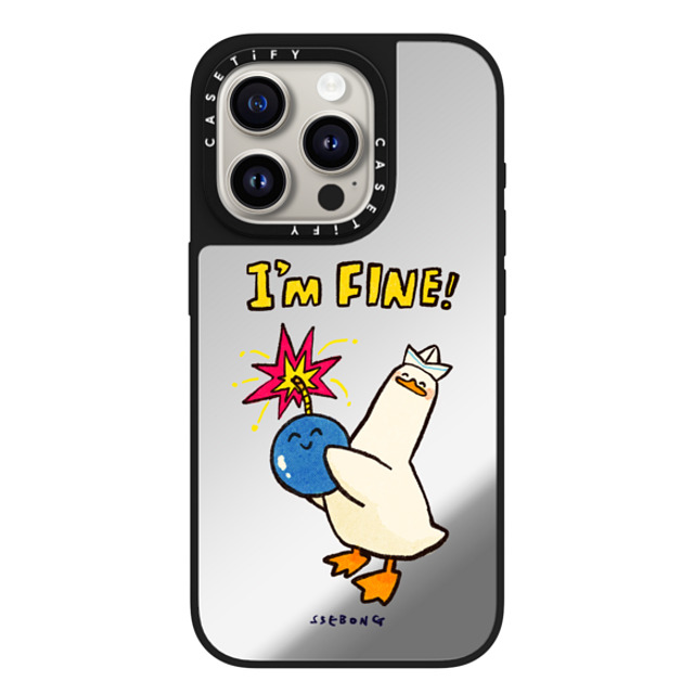 SSEBONG x CASETiFY iPhone 15 Pro Case Silver on Black ミラーケース MagSafe対応 I'm fine thank you and you? SSEBONG x CASETiFY iPhone 15 Pro Case Silver on Black ミラーケース MagSafe対応 I'm fine thank you and you?
