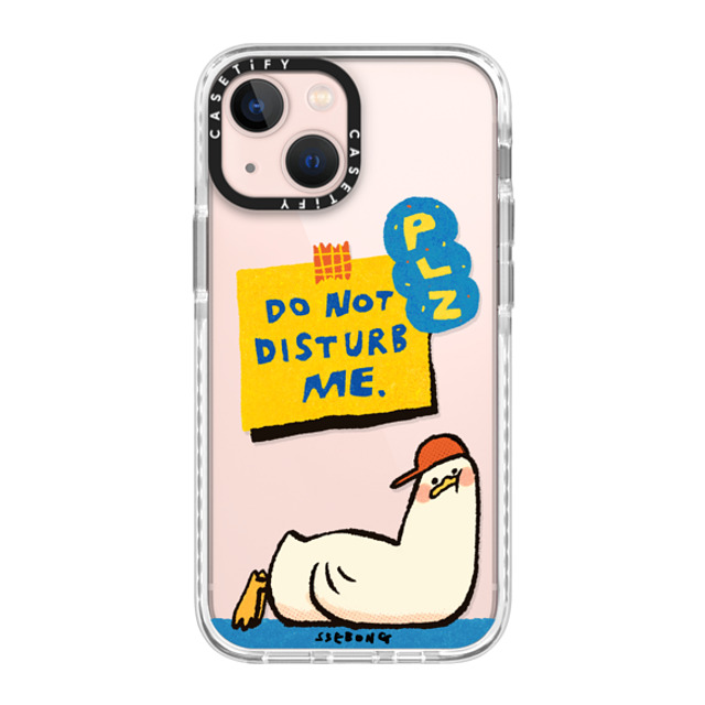 SSEBONG x CASETiFY iPhone 13 Mini ケース Glossy Frost インパクトケース PLZ DO NOT DISTURB ME