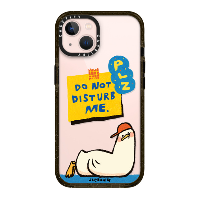 SSEBONG x CASETiFY iPhone 13 ケース ブラック インパクトケース PLZ DO NOT DISTURB ME