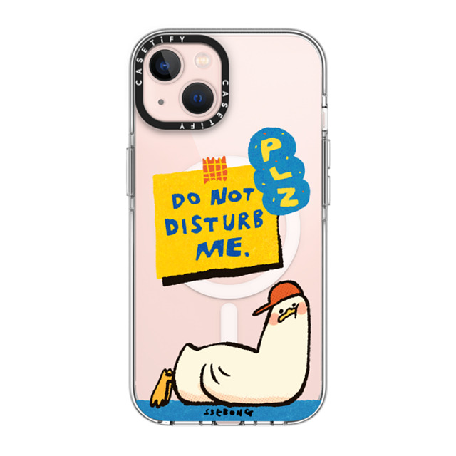 SSEBONG x CASETiFY iPhone 13 ケース クリア クリア ケース MagSafe対応 PLZ DO NOT DISTURB ME