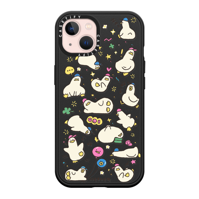 SSEBONG x CASETiFY iPhone 13 ケース マットブラック インパクトケース MagSafe対応 DUCKS