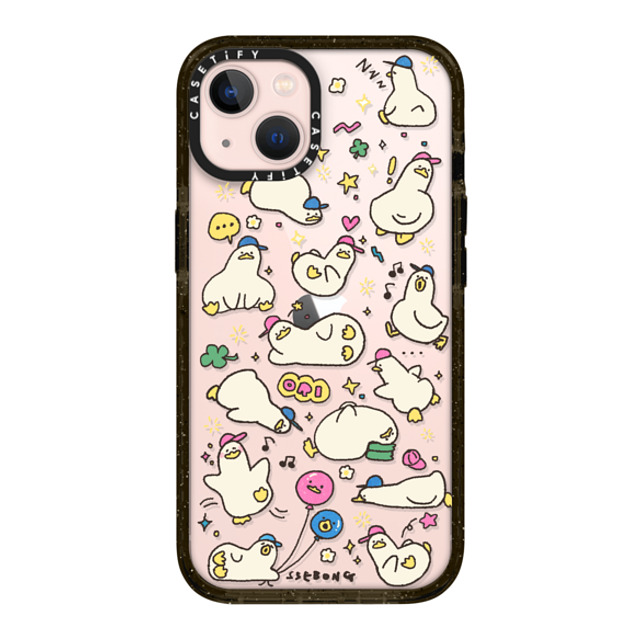 SSEBONG x CASETiFY iPhone 13 ケース ブラック インパクトケース DUCKS