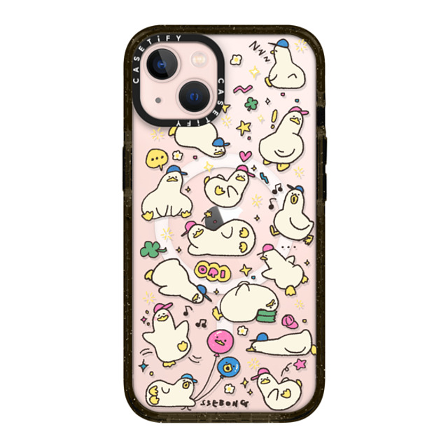 SSEBONG x CASETiFY iPhone 13 ケース ブラック インパクトケース MagSafe対応 DUCKS