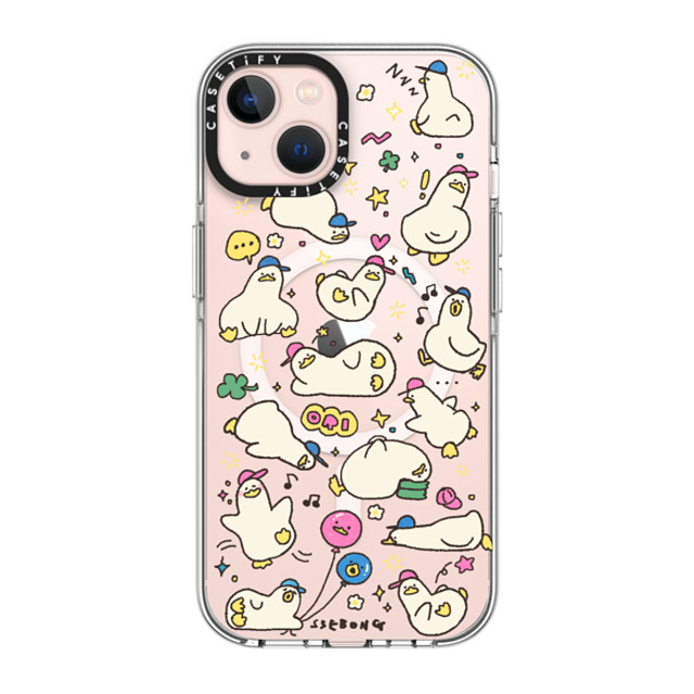 SSEBONG x CASETiFY iPhone 13 ケース クリア クリア ケース MagSafe対応 DUCKS