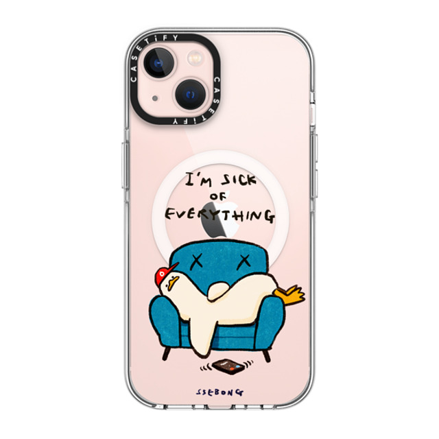 SSEBONG x CASETiFY iPhone 13 ケース クリア クリア ケース MagSafe対応 I'm sick of everything