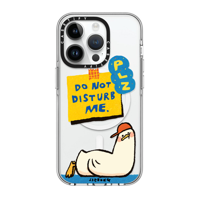 SSEBONG x CASETiFY iPhone 14 Pro ケース クリア クリア ケース MagSafe対応 PLZ DO NOT DISTURB ME