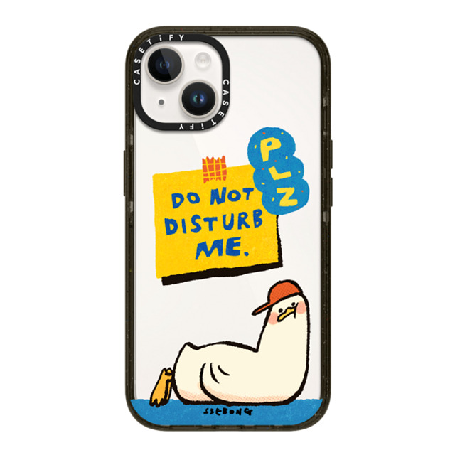 SSEBONG x CASETiFY iPhone 14 ケース ブラック インパクトケース PLZ DO NOT DISTURB ME