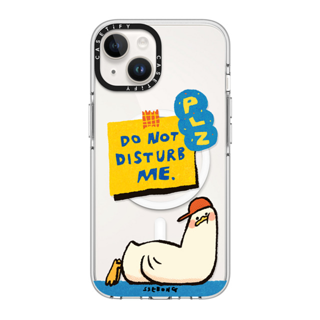 SSEBONG x CASETiFY iPhone 14 ケース クリア クリア ケース MagSafe対応 PLZ DO NOT DISTURB ME