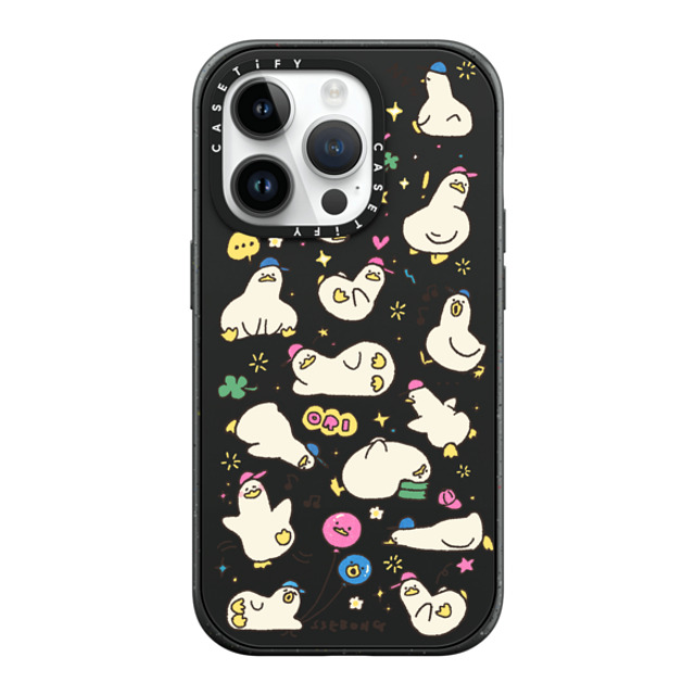 SSEBONG x CASETiFY iPhone 14 Pro ケース マットブラック インパクトケース MagSafe対応 DUCKS