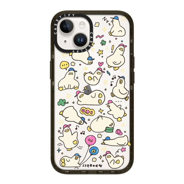 SSEBONG x CASETiFY iPhone 14 ケース ブラック インパクトケース DUCKS