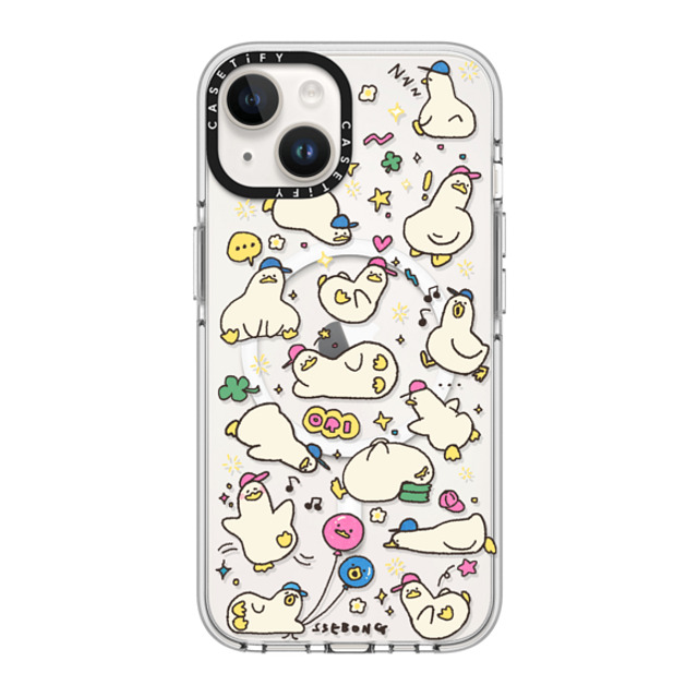 SSEBONG x CASETiFY iPhone 14 ケース クリア クリア ケース MagSafe対応 DUCKS