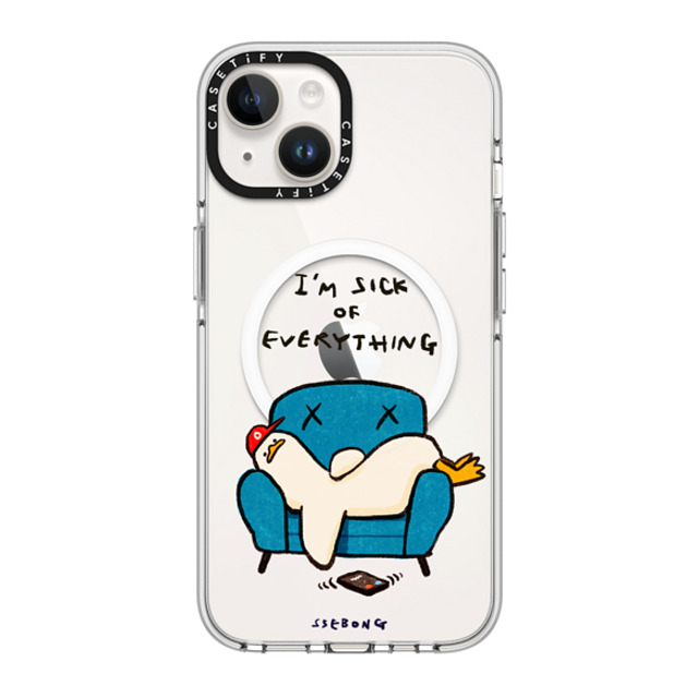 SSEBONG x CASETiFY iPhone 14 ケース クリア クリア ケース MagSafe対応 I'm sick of everything