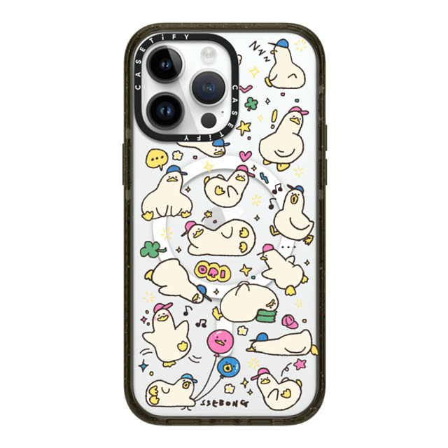 SSEBONG x CASETiFY iPhone 14 Pro Max ケース ブラック インパクトケース MagSafe対応 DUCKS