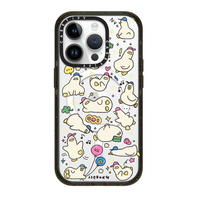 SSEBONG x CASETiFY iPhone 14 Pro ケース ブラック インパクトケース MagSafe対応 DUCKS