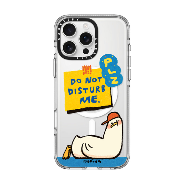 SSEBONG x CASETiFY iPhone 16 Pro Max ケース クリア クリア ケース MagSafe対応 PLZ DO NOT DISTURB ME