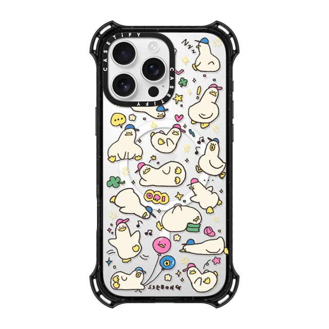 SSEBONG x CASETiFY iPhone 16 Pro Max ケース ブラック バウンスケース DUCKS