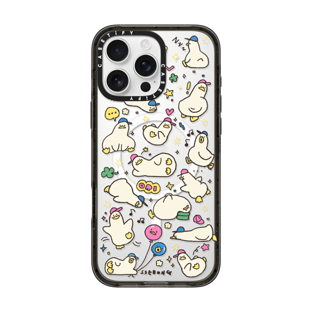 SSEBONG x CASETiFY iPhone 16 Pro Max ケース ブラック インパクトケース MagSafe対応 DUCKS