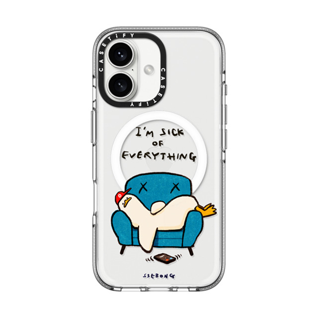 SSEBONG x CASETiFY iPhone 16 ケース クリア クリア ケース MagSafe対応 I'm sick of everything