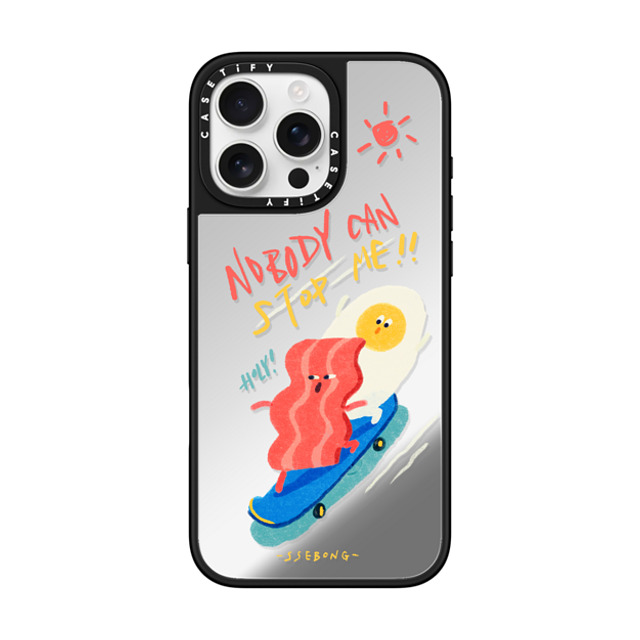 SSEBONG x CASETiFY iPhone 16 Pro Max Case Animal,Cartoon Silver on Black ミラーケース MagSafe対応 Nobody can stop me!! Back to School SSEBONG x CASETiFY iPhone 16 Pro Max Case Animal,Cartoon Silver on Black ミラーケース MagSafe対応 Nobody can stop me!! Back to School