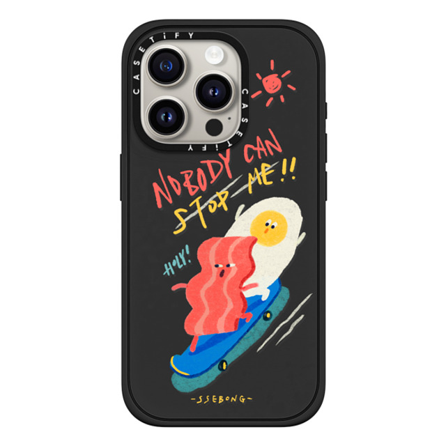 SSEBONG x CASETiFY iPhone 15 Pro ケース Animal,Cartoon マットブラック インパクトケース MagSafe対応 Nobody can stop me!! Back to School SSEBONG x CASETiFY iPhone 15 Pro ケース Animal,Cartoon マットブラック インパクトケース MagSafe対応 Nobody can stop me!! Back to School