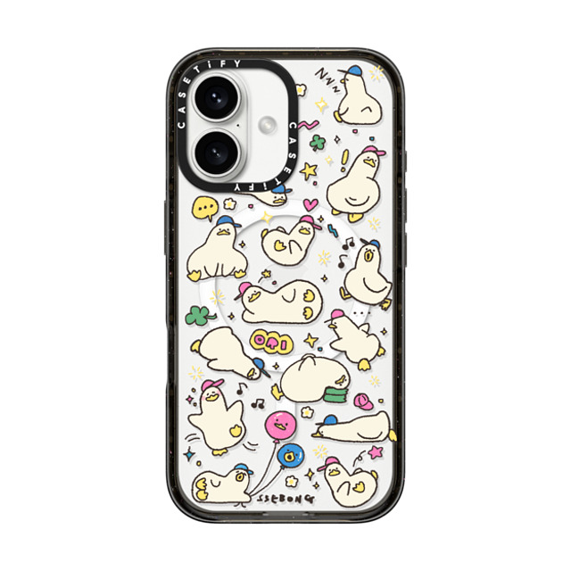 SSEBONG x CASETiFY iPhone 16 ケース ブラック インパクトケース MagSafe対応 DUCKS