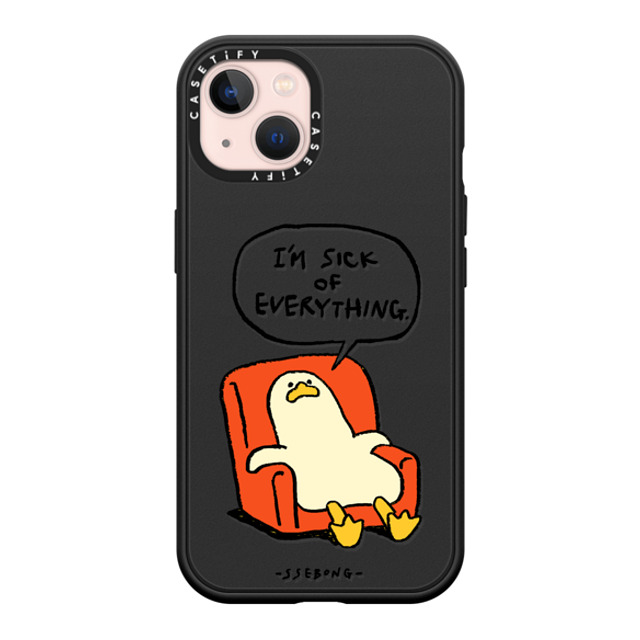 SSEBONG x CASETiFY iPhone 13 ケース マットブラック インパクトケース MagSafe対応 Melting duck