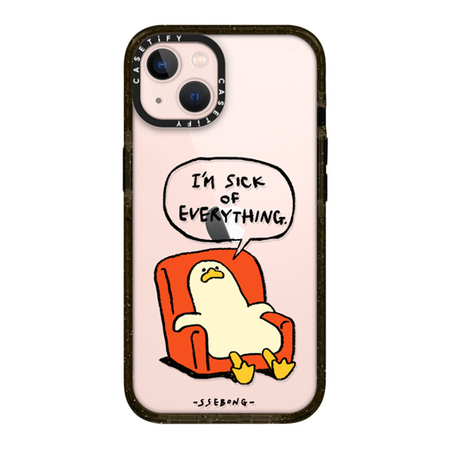 SSEBONG x CASETiFY iPhone 13 ケース ブラック インパクトケース Melting duck