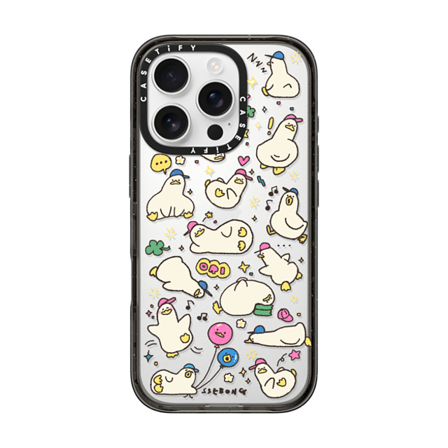 SSEBONG x CASETiFY iPhone 16 Pro ケース ブラック インパクトケース DUCKS