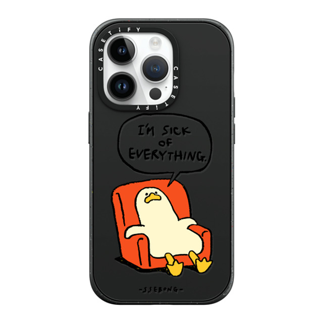 SSEBONG x CASETiFY iPhone 14 Pro ケース マットブラック インパクトケース MagSafe対応 Melting duck