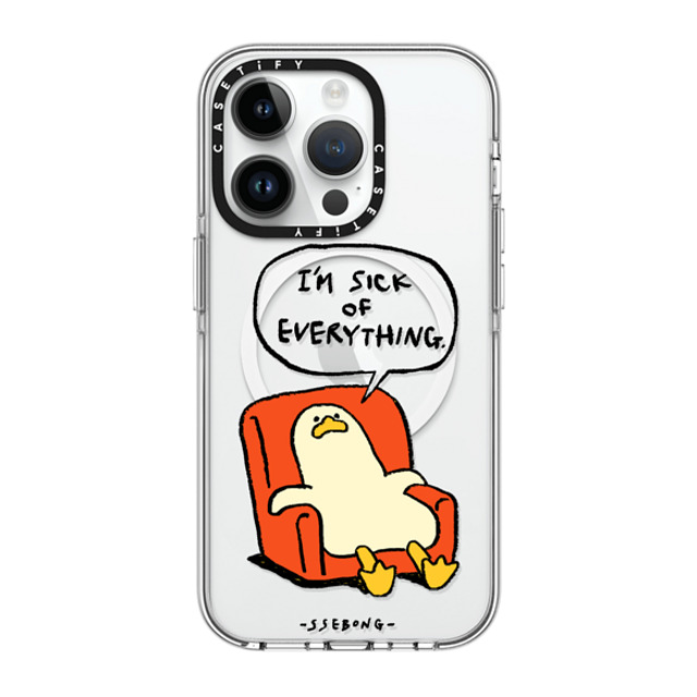 SSEBONG x CASETiFY iPhone 14 Pro Case Clear Clear Case MagSafe Compatible Melting duck SSEBONG x CASETiFY iPhone 14 Pro Case Clear Clear Case MagSafe Compatible Melting duck