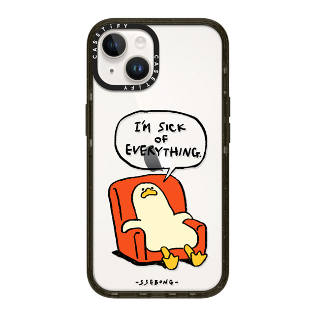 SSEBONG x CASETiFY iPhone 14 ケース ブラック インパクトケース Melting duck