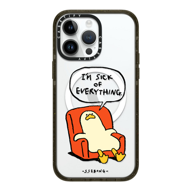 SSEBONG x CASETiFY iPhone 14 Pro Max ケース ブラック インパクトケース MagSafe対応 Melting duck