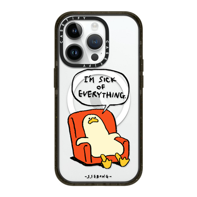 SSEBONG x CASETiFY iPhone 14 Pro ケース ブラック インパクトケース MagSafe対応 Melting duck