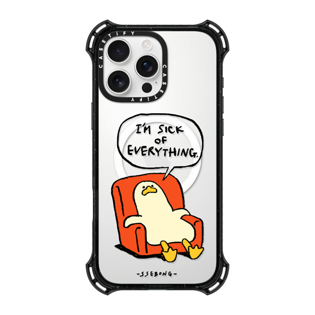 SSEBONG x CASETiFY iPhone 16 Pro Max ケース ブラック バウンスケース Melting duck