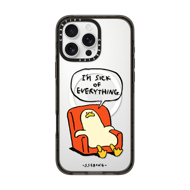 SSEBONG x CASETiFY iPhone 16 Pro Max ケース ブラック インパクトケース MagSafe対応 Melting duck