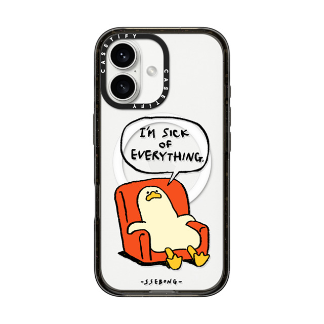 SSEBONG x CASETiFY iPhone 16 ケース ブラック インパクトケース MagSafe対応 Melting duck