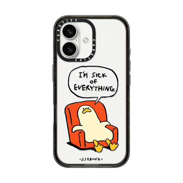 SSEBONG x CASETiFY iPhone 16 ケース ブラック インパクトケース Melting duck