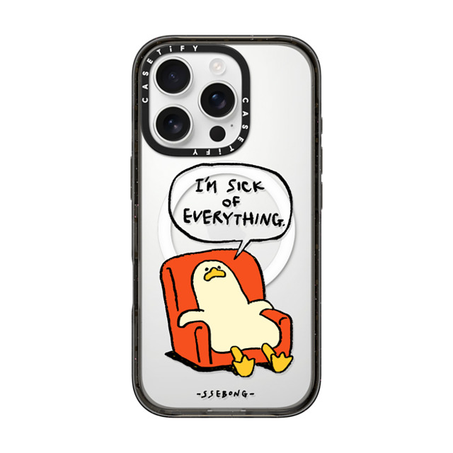 SSEBONG x CASETiFY iPhone 16 Pro ケース ブラック インパクトケース MagSafe対応 Melting duck