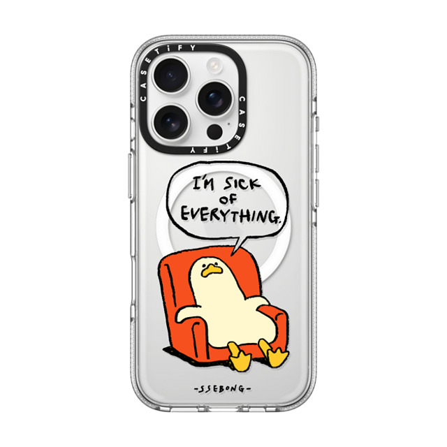 SSEBONG x CASETiFY iPhone 16 Pro ケース クリア クリア ケース MagSafe対応 Melting duck