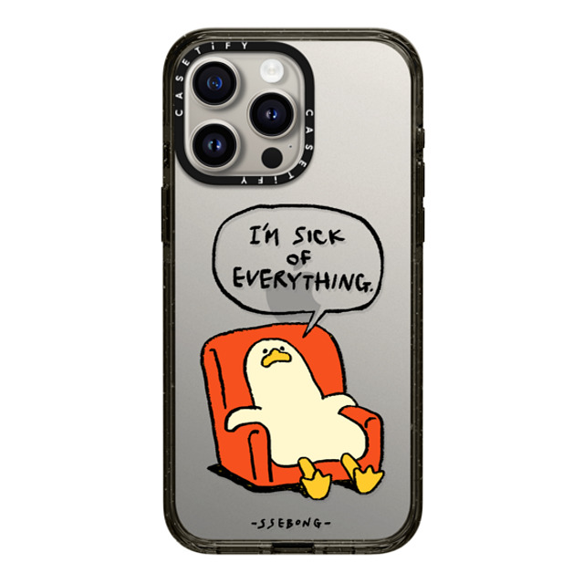 SSEBONG x CASETiFY iPhone 15 Pro Max ケース ブラック インパクトケース Melting duck