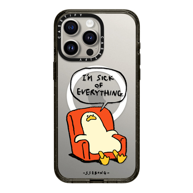 SSEBONG x CASETiFY iPhone 15 Pro Max ケース ブラック インパクトケース MagSafe対応 Melting duck