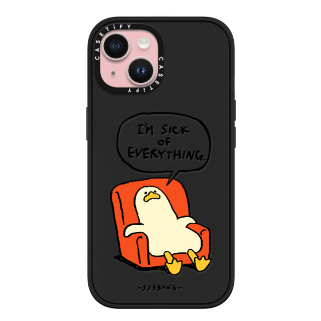 SSEBONG x CASETiFY iPhone 15 ケース マットブラック インパクトケース MagSafe対応 Melting duck