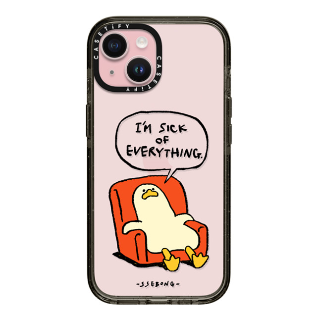 SSEBONG x CASETiFY iPhone 15 ケース ブラック インパクトケース Melting duck