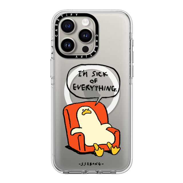 SSEBONG x CASETiFY iPhone 15 Pro Max ケース クリア クリア ケース MagSafe対応 Melting duck