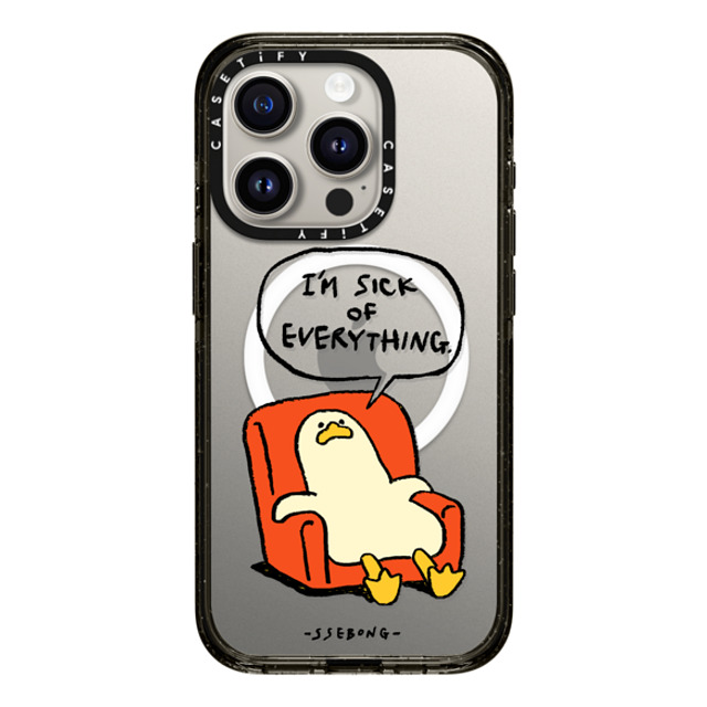 SSEBONG x CASETiFY iPhone 15 Pro ケース ブラック インパクトケース MagSafe対応 Melting duck