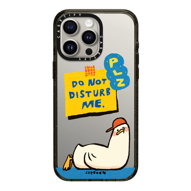 SSEBONG x CASETiFY iPhone 15 Pro Max ケース ブラック インパクトケース PLZ DO NOT DISTURB ME